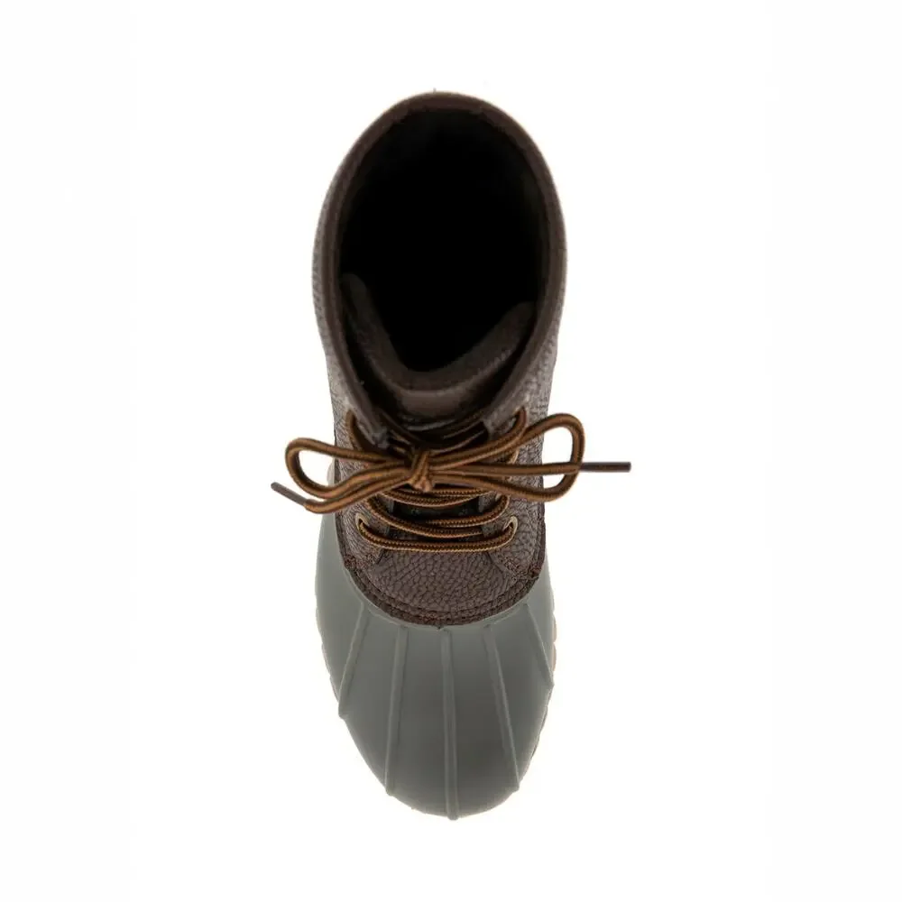 JBU Maine Men's Dark Brown Waterproof Duck Boots Fleece Lined Size 8